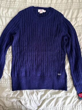 Vineyard Vines Blue Sweater Plaid Cuff | Size S